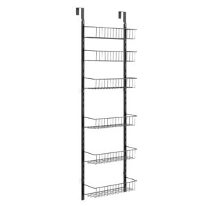 Over The Door Pantry Organizer, 6-Tier Pantry Organization And Storage, Heavy-Duty Steel Hanging Spice Rack, Adjustable Wall Seasoning Shelves, For Home Kitchen Laundry Room Bathroom, Black - Image 11
