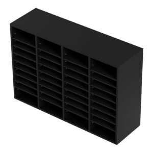 Wood Literature Organizer, 36 Compartments, File Sorter With Removable Shelves, Mailboxes Slot For Office Home Classroom Mailrooms Organization, Epa Certified, Black - Image 10