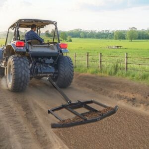 Drag Harrow, 66&Quot; Width Tow Behind Drag Harrow, Q235 Steel Driveway Grader With Adjustable Bars &Amp; Pin Hitch, Support Up To 50 Lbs, Tractor Driveway Harrow For Atvs, Utvs, Garden Lawn Tractors - Image 8