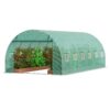Walk-In Tunnel Greenhouse, 19.4X9.7X6.5 Ft Hoop House Greenhouse Tunnel, Plant Hot House With Galvanized Steel Frame, Green Pe Cover, Roll-Up Zipper Door And 12 Windows For Outdoor – Nice N Cheap Variety Store Walk-In Tunnel Greenhouse, 19.4X9.7X6.5 Ft Hoop House Greenhouse Tunnel, Plant Hot House With Galvanized Steel Frame, Green Pe Cover, Roll-Up Zipper Door And 12 Windows For Outdoor Product Image Nice N Cheap Variety Store