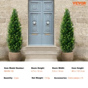 2 Pack 4' Artificial Cedar Topiary Tree Faux Plant Uv Decor In/Outdoor – Nice N Cheap Variety Store 2 Pack 4' Artificial Cedar Topiary Tree Faux Plant Uv Decor In/Outdoor - Image 7