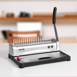 Binding Machine, Comb Binding Machine 21-Holes Binding 450 Sheets, Book Binder Machine With 100 Pcs 3/8'' Comb Binding Spines, For Letter Size, A4, A5 – Nice N Cheap Variety Store Binding Machine, Comb Binding Machine 21-Holes Binding 450 Sheets, Book Binder Machine With 100 Pcs 3/8'' Comb Binding Spines, For Letter Size, A4, A5 - Image 8