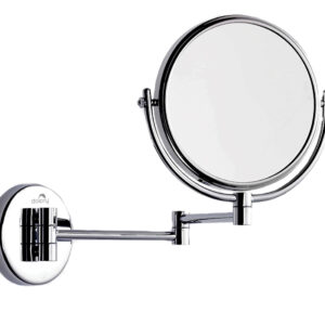 3X & 1X Wall Mount Magnifying Mirror (Solid Brass)