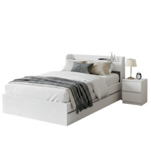 single bed frame & bedside table