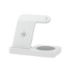 Devanti 4-In-1 Wireless Charger Dock 15W Fast Charging Station For Iphone Iwatch Airpods - White – Nice N Cheap Variety Store Devanti 4-In-1 Wireless Charger Dock White Desktop Charging Stand Upright Position Against A Clean Backdrop.