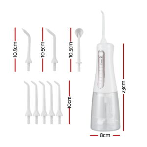 Devanti Cordless Water Flosser Dental Oral Irrigator White - Image 2