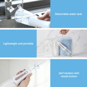 Devanti Cordless Water Flosser Dental Oral Irrigator White - Image 9