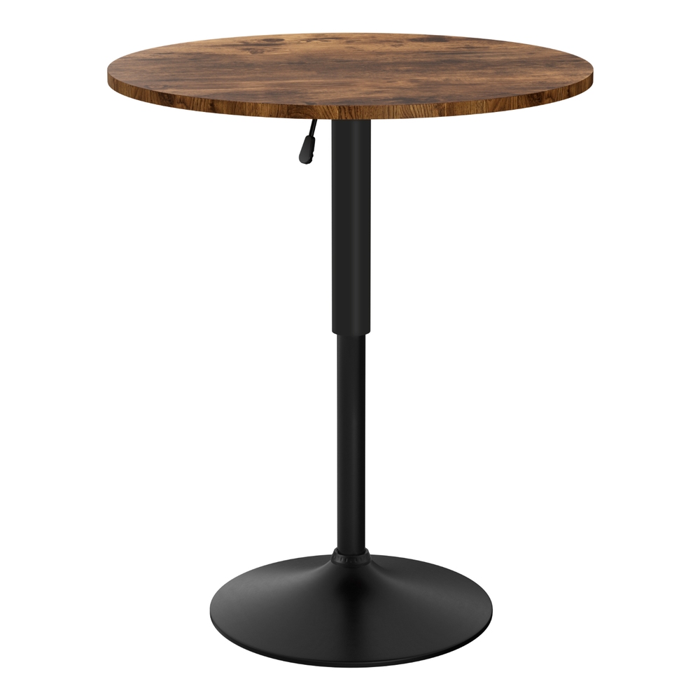 Artiss Height Adjustable Bar Table 60Cm Rustic Brown – Nice N Cheap Variety Store Artiss Height Adjustable Bar Table 360 Swivel Round Gaslift Design 60Cm Rustic Brown Black Product Image