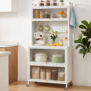 Artiss Kitchen Cabinet Storage Shelves Pegboard Cupboard Sideboard 80CMX164CM product image