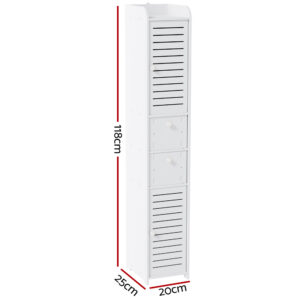 Artiss Slim Bathroom Storage Cabinet Tallboy – Nice N Cheap Variety Store Artiss Bathroom Toilet Storage Cabinet Laundry Tallboy Cupboard Slim Corner Product Image