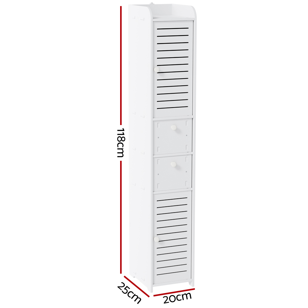 Artiss Slim Bathroom Storage Cabinet Tallboy – Nice N Cheap Variety Store Artiss Bathroom Toilet Storage Cabinet Laundry Tallboy Cupboard Slim Corner Product Image