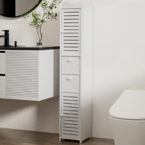Artiss Bathroom Toilet Storage Cabinet Laundry Tallboy Cupboard Slim Corner product image