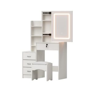 Artiss Dressing Table Vanity Desk Set Stool Led White product image