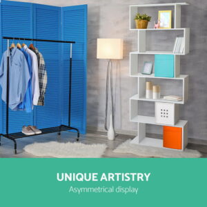Artiss Riva White 6-Tier Bookshelf – Nice N Cheap Variety Store Artiss Bookshelf 6 Tiers - Riva White Product Image