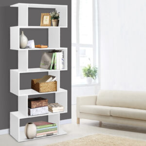 Artiss Bookshelf 6 Tiers - RIVA White product image