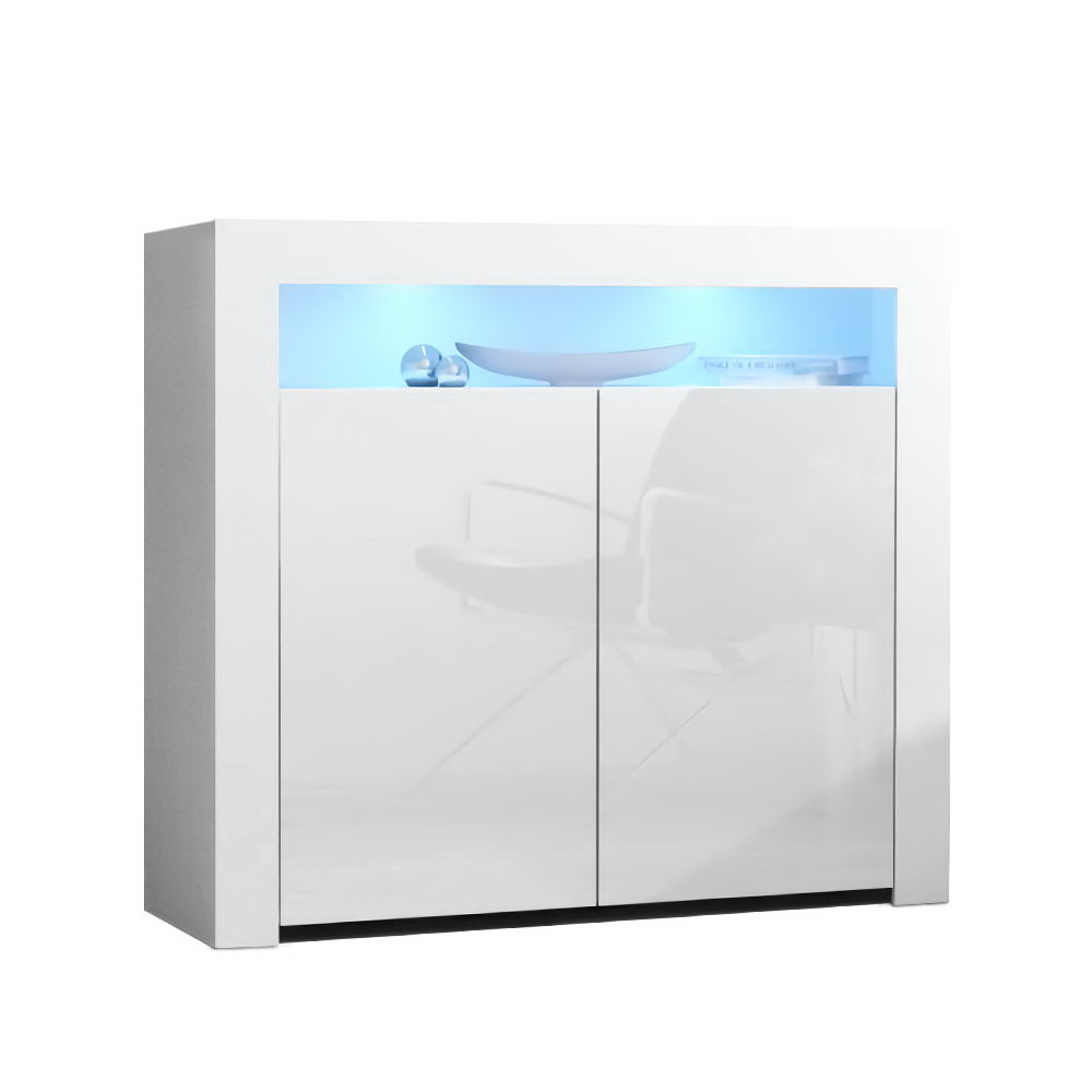 Artiss Buffet Sideboard Led - Arno White – Nice N Cheap Variety Store Led Buffet Sideboard