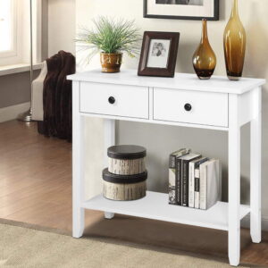 Artiss Console Table 2 Drawers 80CM White Chole product image