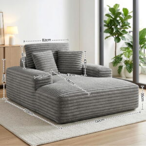 Artiss Cloud Sofa Bed Styled As A Reading Chair In A Modern Australian Home Office Corner