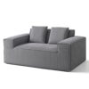 Artiss 2 Seater Corduroy Loveseat Sofa In Contemporary Grey Colour For Living Room