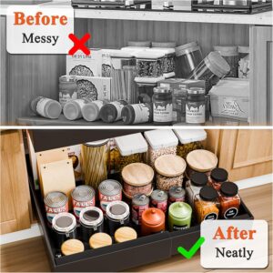 Carla Home Pull Out Cabinet Organiser - Expandable Black – Nice N Cheap Variety Store Carla Home Pack Pull Out Cabinet Organizer Expandable For Cabinets With Adjustable Slide Out Shelves Product Image