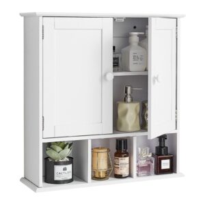 Bathroom Wall Cabinet, 2 Doors & Adjustable Shelf, Over the Toilet Storage Medicine Cabinet Wall Mou product image