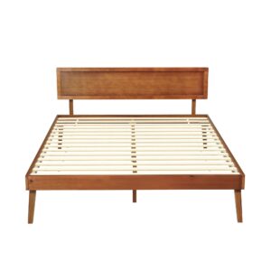 Artiss Bed Frame Queen Size Wooden Bed Base Walnut Splay Product Image