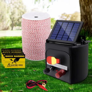 Giantz Fence Energiser 5KM Solar Powered Electric 2KM Poly Wire product image