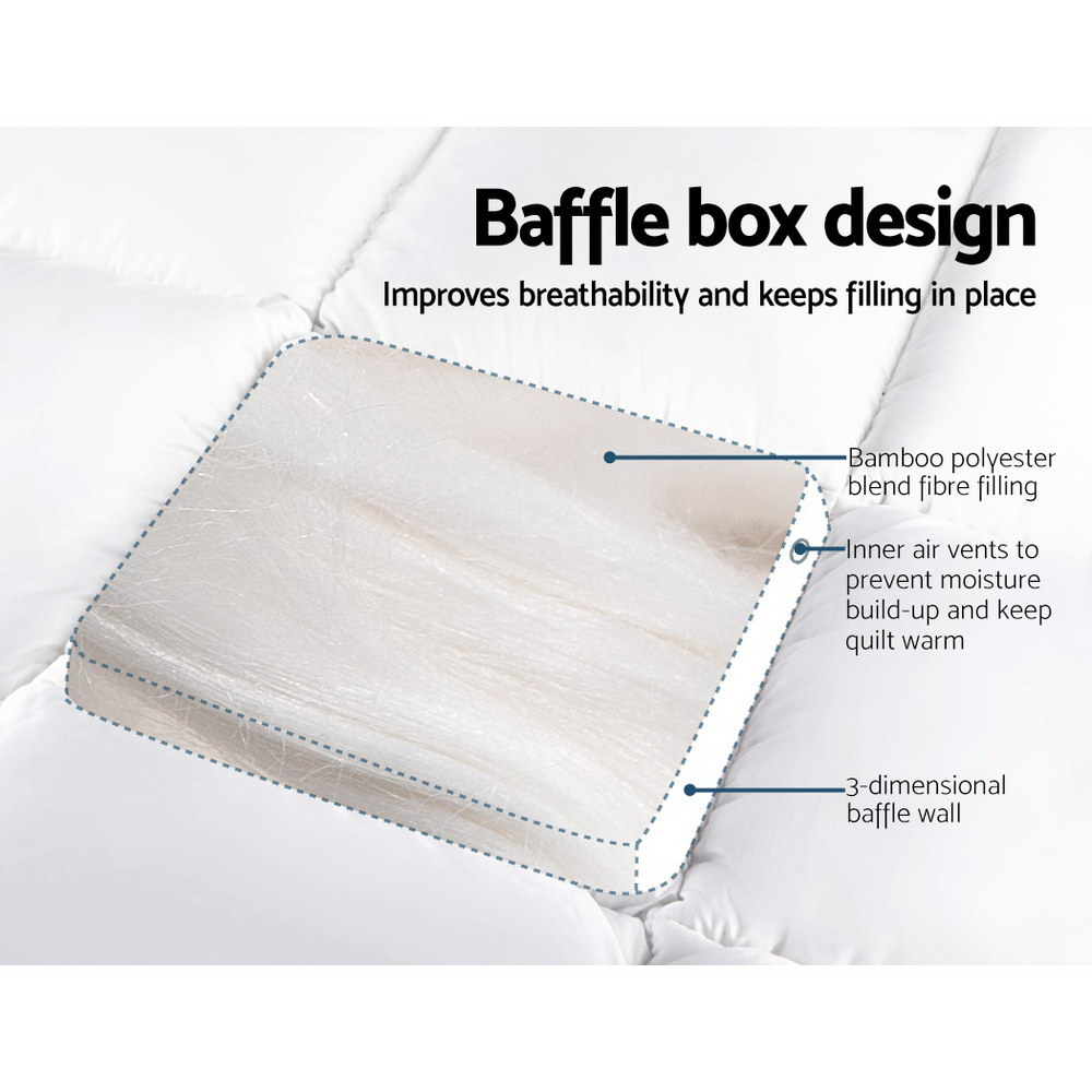 Giselle Bedding 5Cm Bamboo Pillowtop Mattress Topper King Si – Nice N Cheap Variety Store Giselle Bedding 5Cm Bamboo Pillowtop Mattress Topper 1000Gsm Mattress Pad For Back Pain Relief Washa Product Image