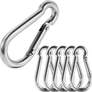 304 Stainless Steel Carabiners，M6 Carabiners Clips for Camping,Swing,Hiking,Hammock,Water Bottle, product image