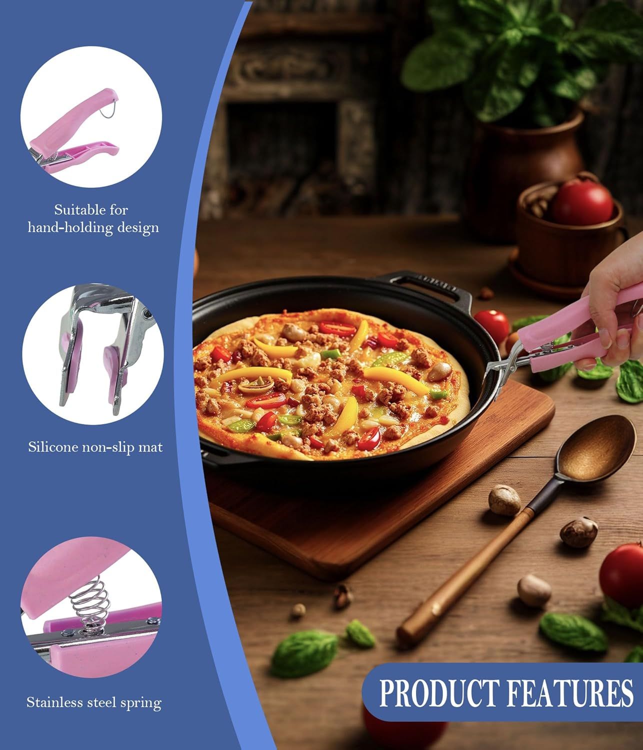 Hot Bowl Plate Gripper Tongs Anti-Scald 2-Pack – Nice N Cheap Variety Store Stainless Steel Anti-Scalding Hot Bowl Dish Plate Gripper Clips Tongs Clamp Holder For Moving Hot Pl Product Image