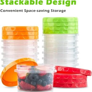 12 Reusable 8Oz Deli Food Containers With Lids – Nice N Cheap Variety Store 12 Reusable 8-Ounce Plastic Food Containers With Lids - Deli Containers - Stackable Food Storage Pot Product Image