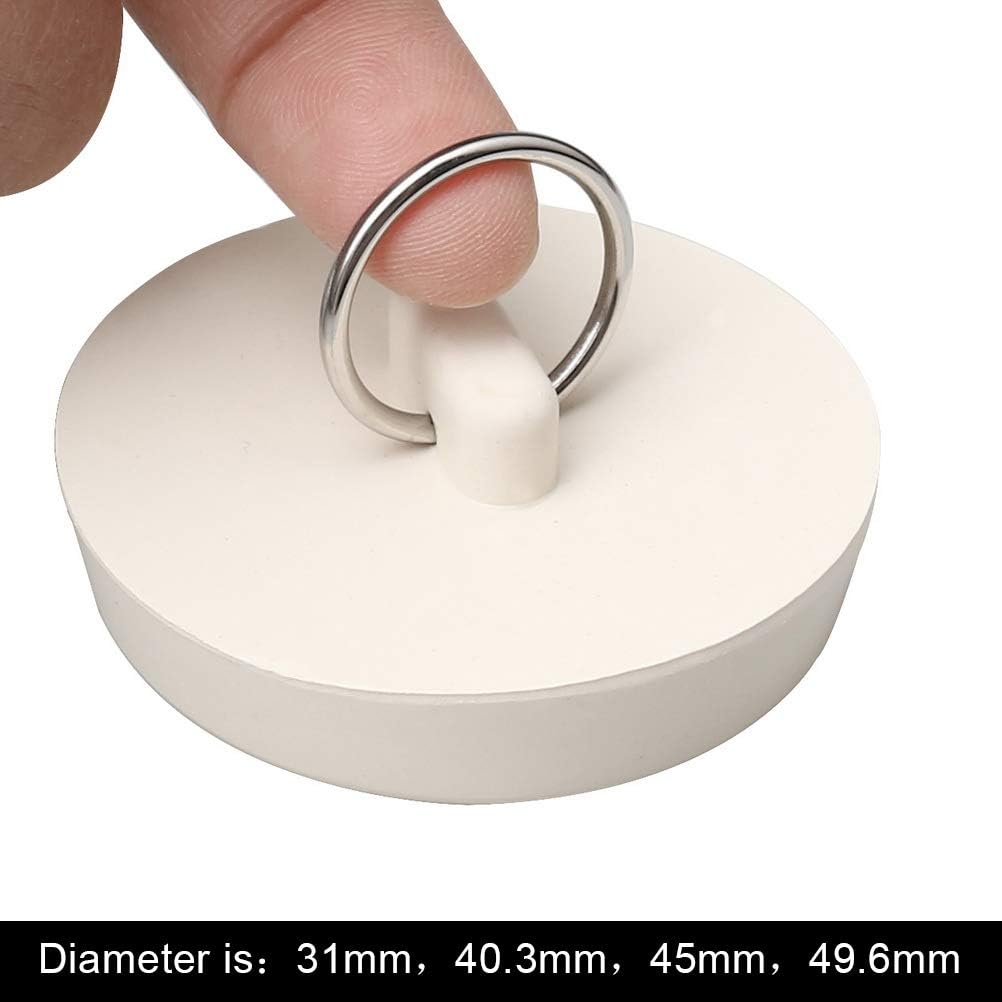 4-Pack Rubber Drain Stoppers With Hanging Ring – Nice N Cheap Variety Store Set Of 4 Drain Stoppers - Sink Stoppers - Rubber Drain Plugs And Kitchen Sink Stoppers With Hanging Product Image
