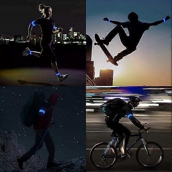 2Pcs Rechargeable Led Armbands | Reflective Running Gear – Nice N Cheap Variety Store 2Pcs Rechargeable Led Armband Reflective Running Gear Light Up Armbands Reflectors, Running Gift Acc Product Image